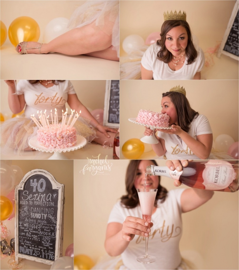 Adult Cake Smash www.rachelfarganisphotography.com