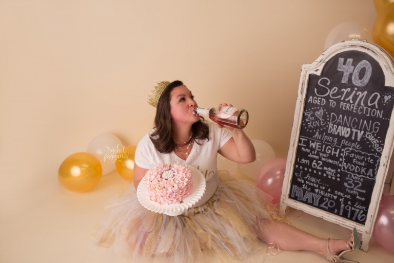 Adult Cake Smash www.rachelfarganisphotography.com